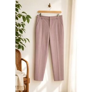 Banana Republic High Rise Tapered Pink Stripe Ankle Career Pants Women's 10